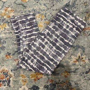 Athleta Gray and White Tie-Dye Leggings Size XSP